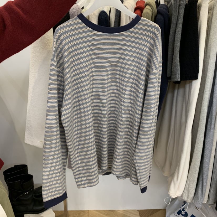 JINSIM韓國代購女裝新品真品推薦人氣時尚熱賣休閑長袖T恤JINSIM長袖T恤圖色2灰