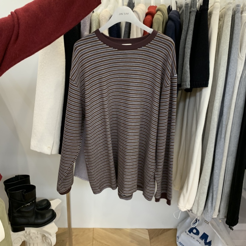 JINSIM韓國代購女裝新品真品推薦人氣時尚熱賣休閑長袖T恤JINSIM長袖T恤圖色3