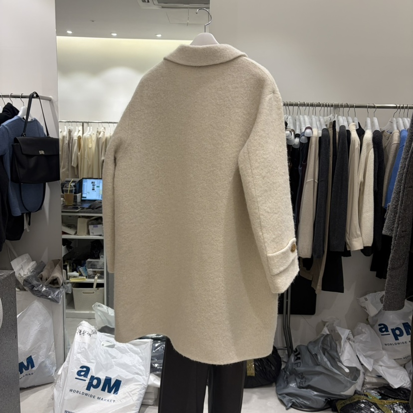 WOOD SAGE東大門實拍女士新款真品推薦休閑人氣中長款大衣WOOD SAGE中長款大衣