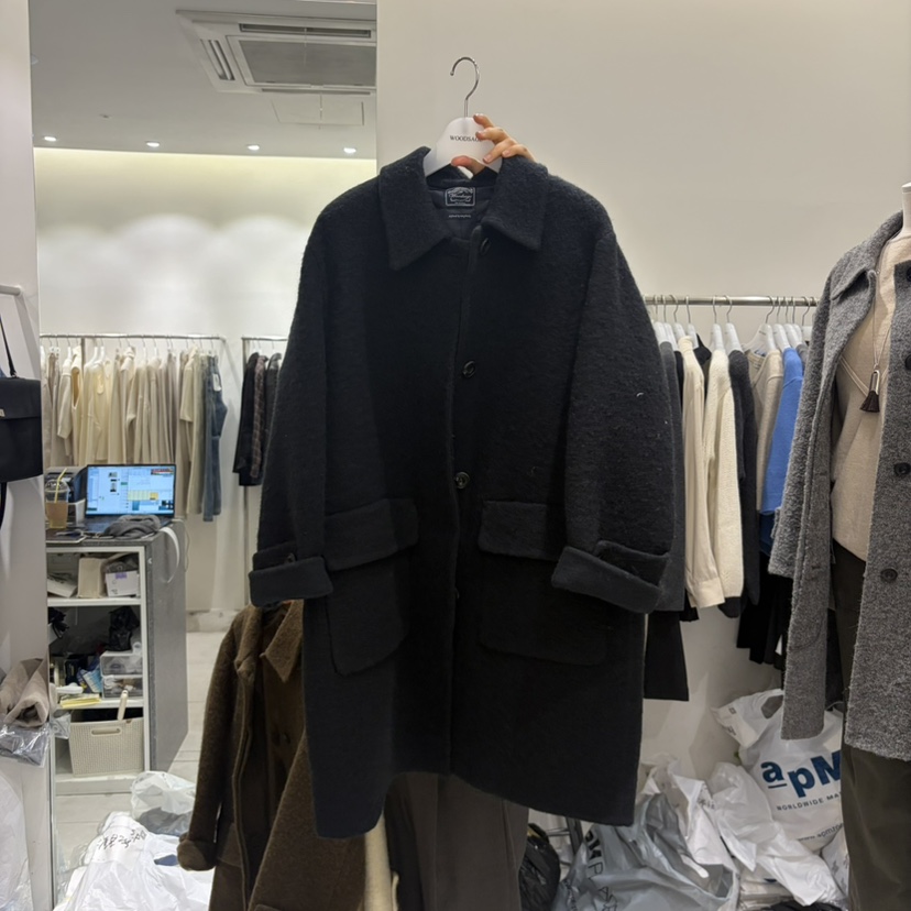 WOOD SAGE東大門實拍女士新款真品推薦休閑人氣中長款大衣WOOD SAGE中長款大衣圖色3
