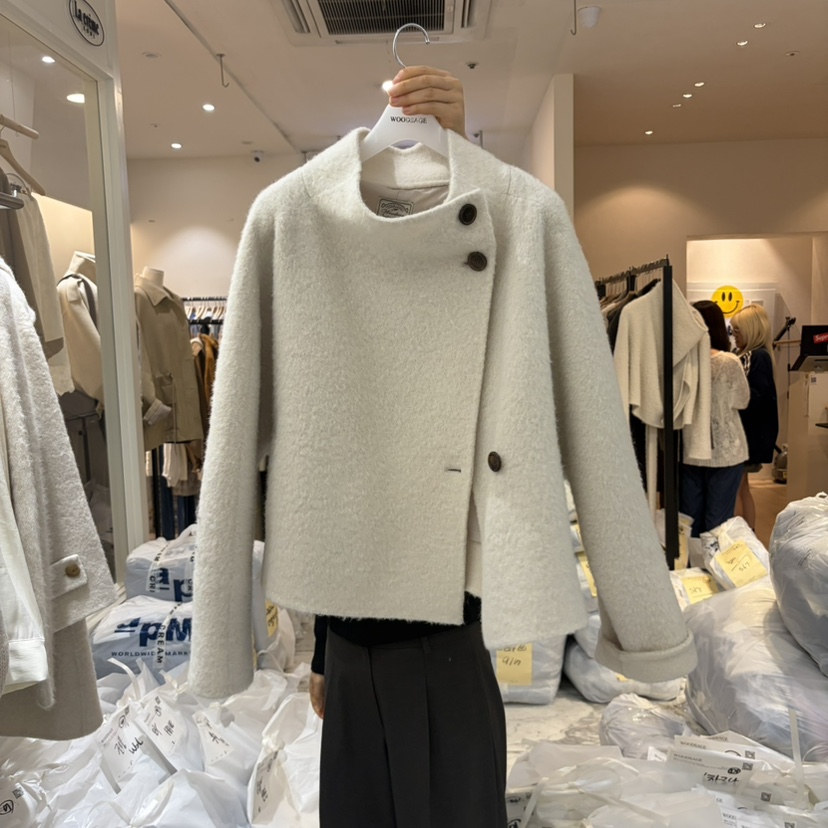 WOOD SAGE東大門代購女裝新品真品時尚人氣熱賣短款大衣WOOD SAGE短款大衣圖色1