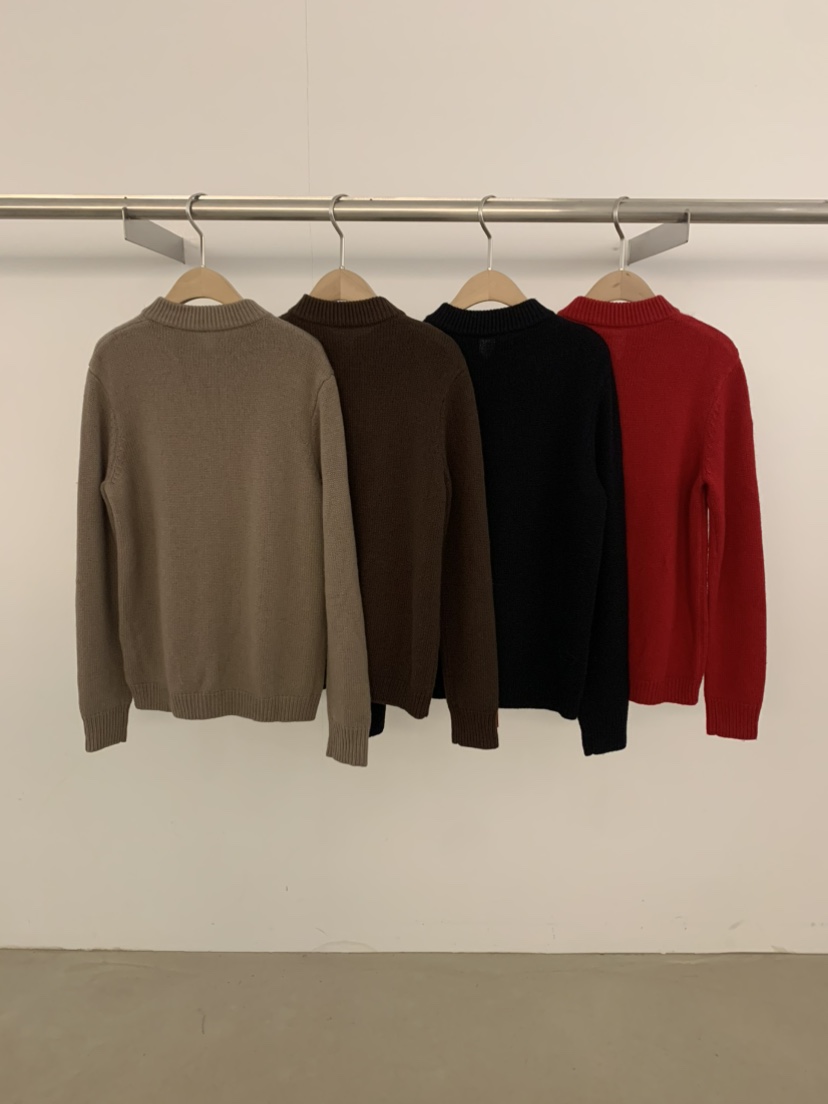 UNDER KEY韓國直郵女裝新品人氣時尚推薦熱賣真品毛衣拉鏈UNDER KEY毛衣