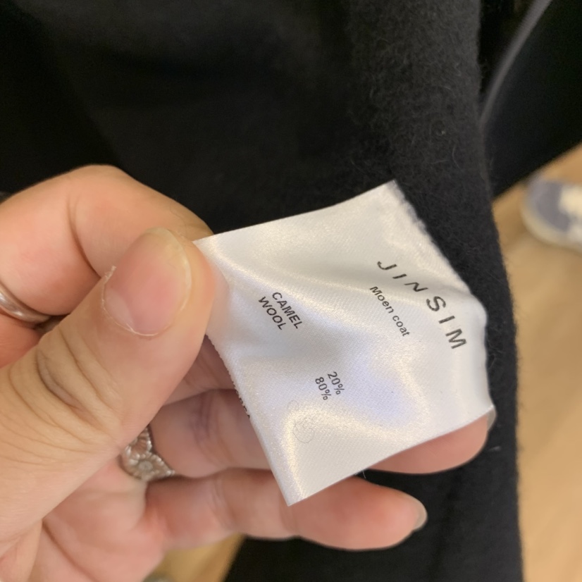 JINSIM東大門代購女裝新款時尚休閑人氣中長款大衣含腰繩JINSIM中長款大衣