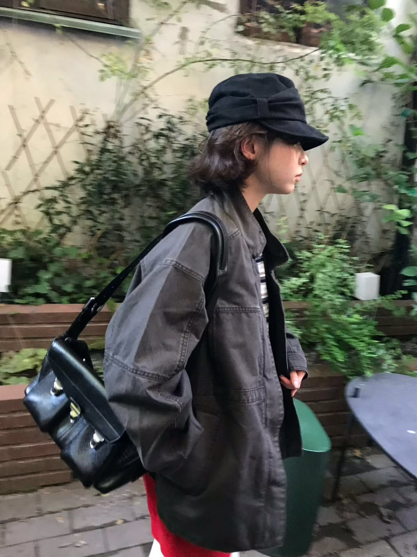 AGO東大門實拍女裝新款熱賣時尚真品休閑人氣推薦夾克染色AGO夾克