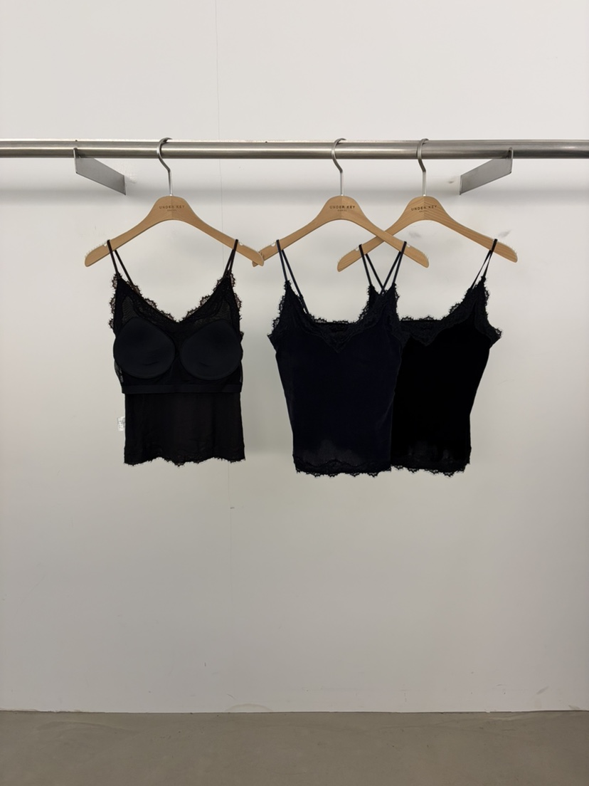 UNDER KEY東大門直郵女士新品休閑真品吊帶背心蕾絲無袖UNDER KEY吊帶/背心