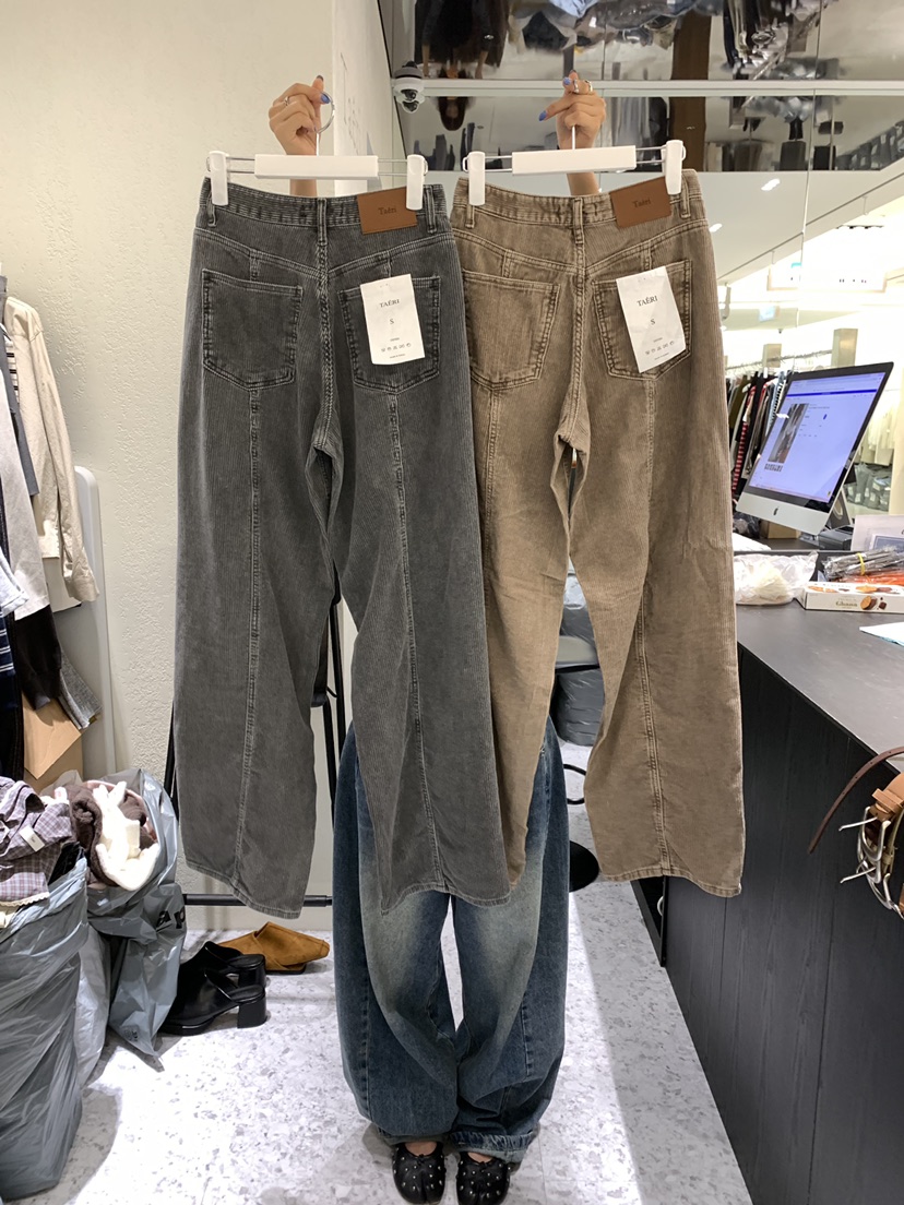 TAERI東大門實拍女裝新品熱賣時尚休閑人氣休閑褲不含腰帶taeri休閑褲