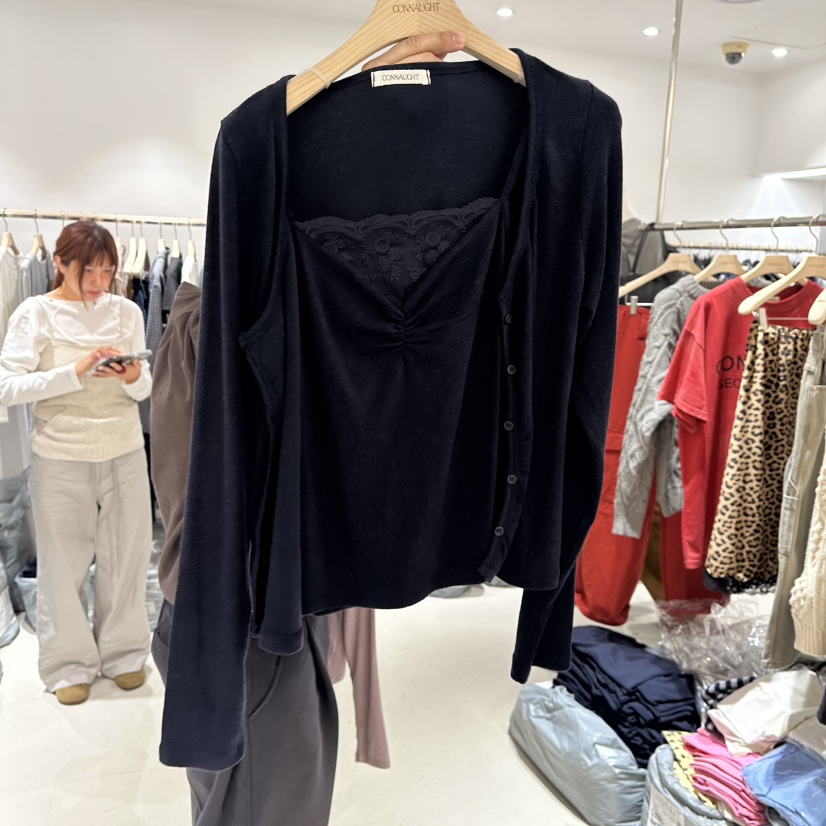CONNAUGHT/DAILYJUD東大門代購女裝新款推薦開衫假兩件雙層開衫CONNAUGHT/DAILYJUD開衫圖色2