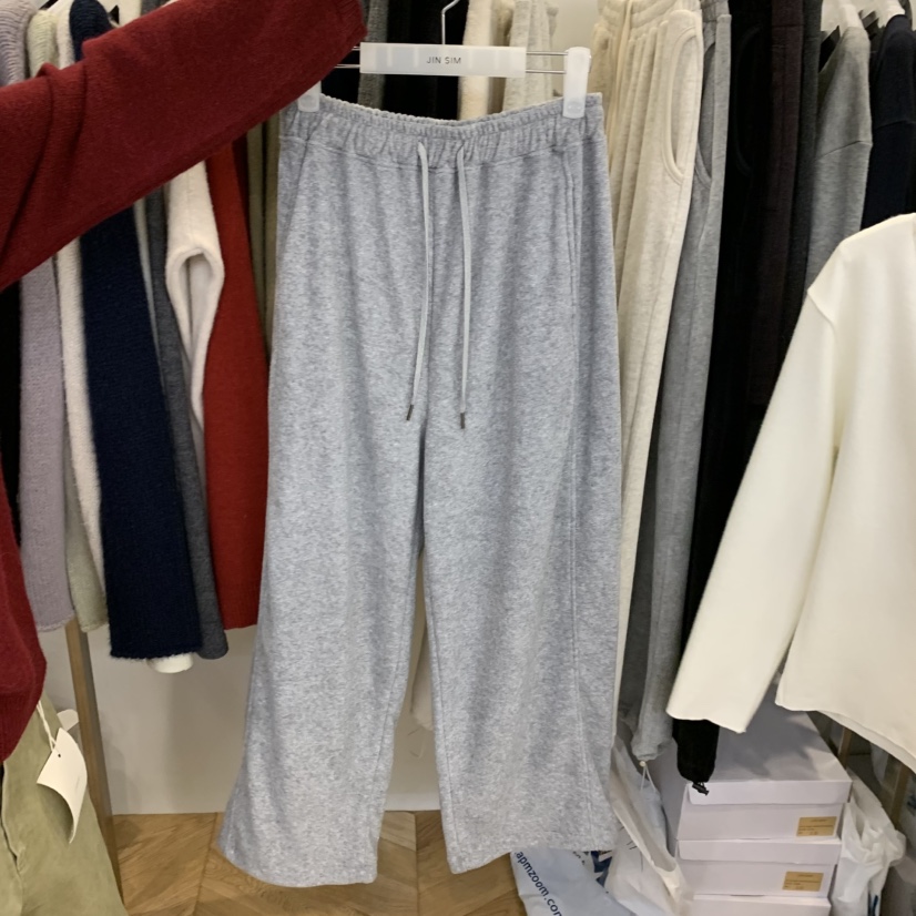 JINSIM東大門實拍女士新品熱賣真品休閑推薦時尚休閑褲毛圈JINSIM休閑褲圖色3灰