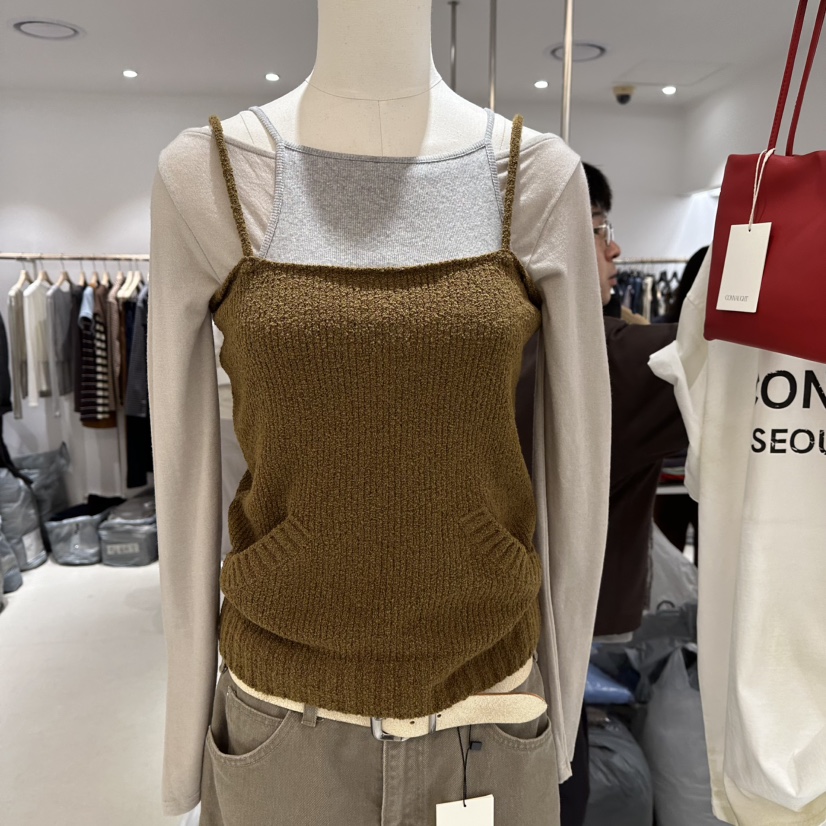CONNAUGHT/DAILYJUD東大門實拍女裝新款休閑吊帶背心不含內搭口袋CONNAUGHT/DAILYJUD吊帶/背心圖色2