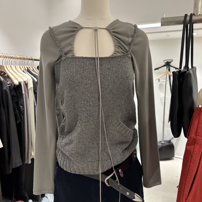 CONNAUGHT/DAILYJUD東大門實拍女裝新款休閑吊帶背心不含內搭口袋CONNAUGHT/DAILYJUD吊帶/背心圖色3