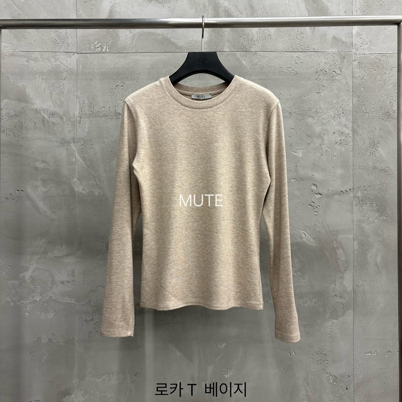 MUTE-P東大門代購女士新款推薦真品人氣休閑時尚長袖T恤MUTE長袖T恤圖色2