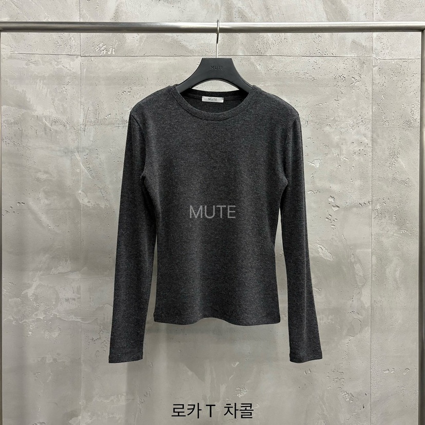 MUTE-P東大門代購女士新款推薦真品人氣休閑時尚長袖T恤MUTE長袖T恤圖色4墨色