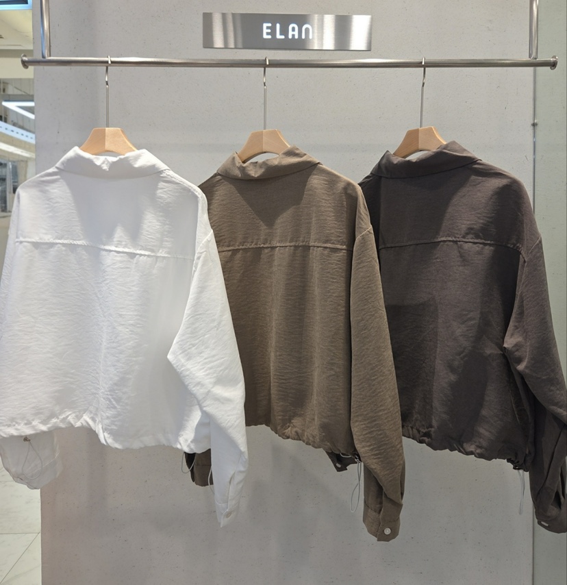 ELAN韓國直郵女士新款時尚人氣休閑真品熱賣襯衫蕾絲衫口袋ELAN襯衫/蕾絲衫
