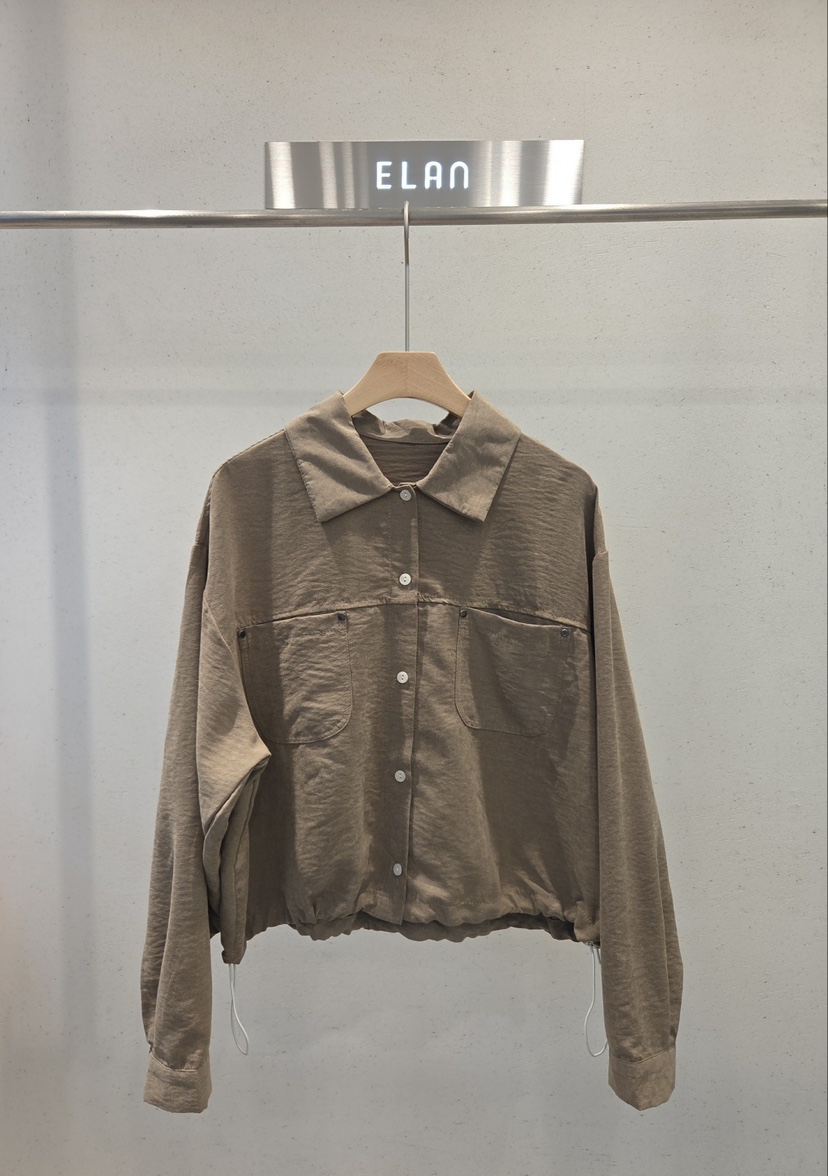 ELAN韓國直郵女士新款時尚人氣休閑真品熱賣襯衫蕾絲衫口袋ELAN襯衫/蕾絲衫圖色2