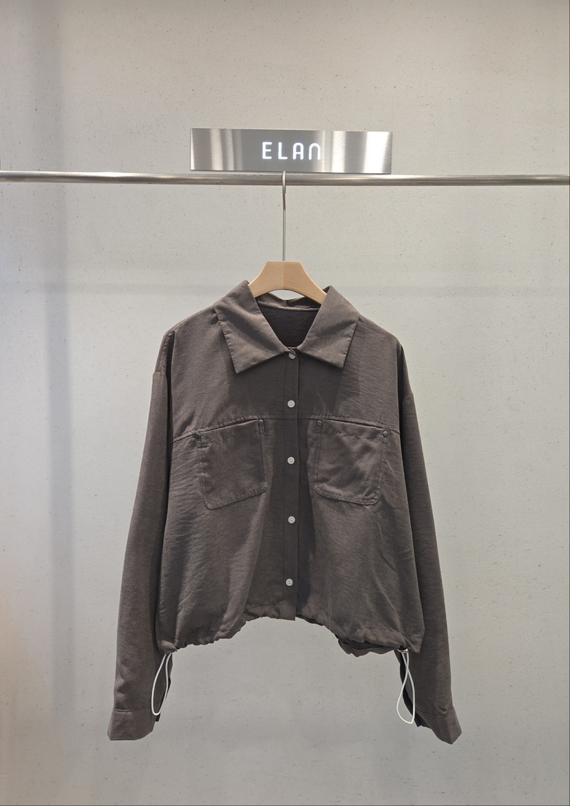ELAN韓國直郵女士新款時尚人氣休閑真品熱賣襯衫蕾絲衫口袋ELAN襯衫/蕾絲衫圖色3