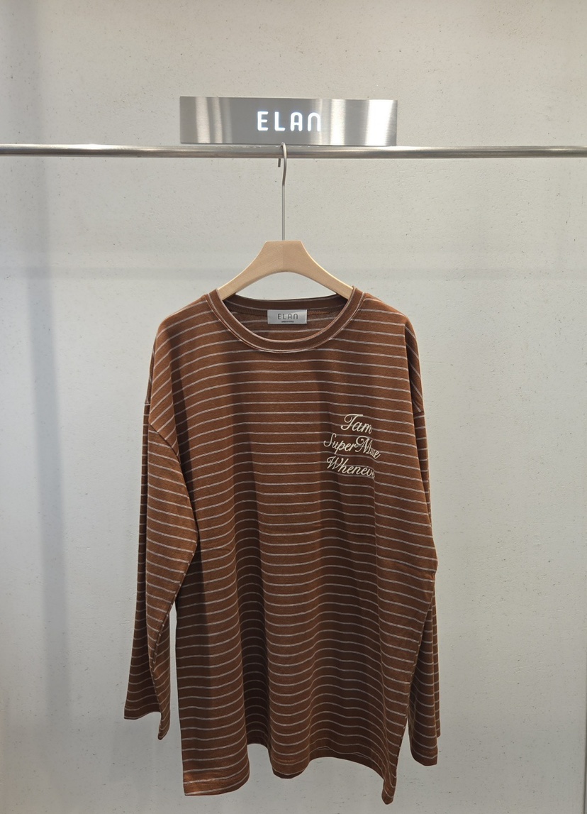 ELAN東大門實拍女士新款休閑時尚人氣真品推薦熱賣長袖T恤ELAN長袖T恤圖色3