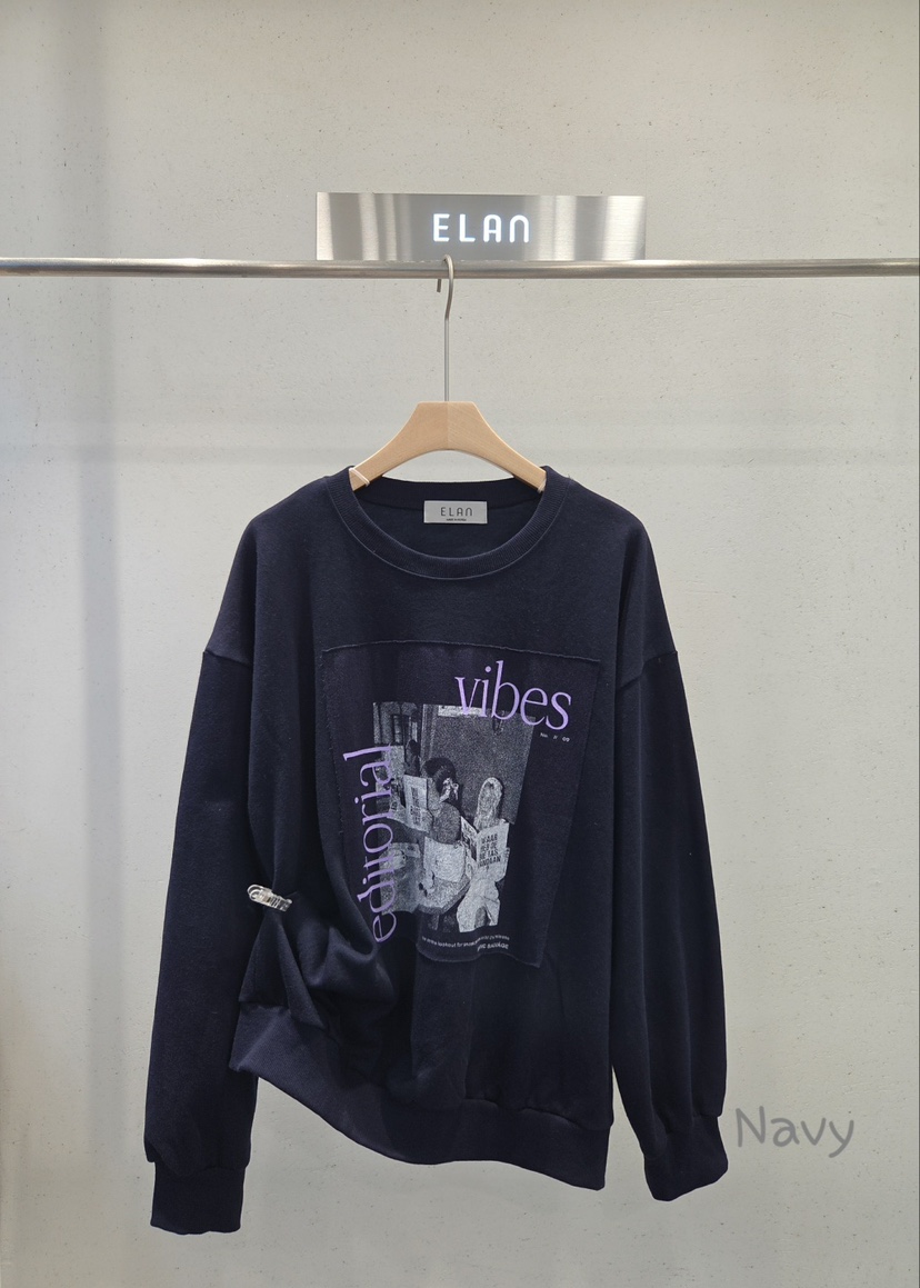 ELAN東大門代購女士新品時尚熱賣人氣休閑推薦真品衛衣ELAN衛衣圖色3