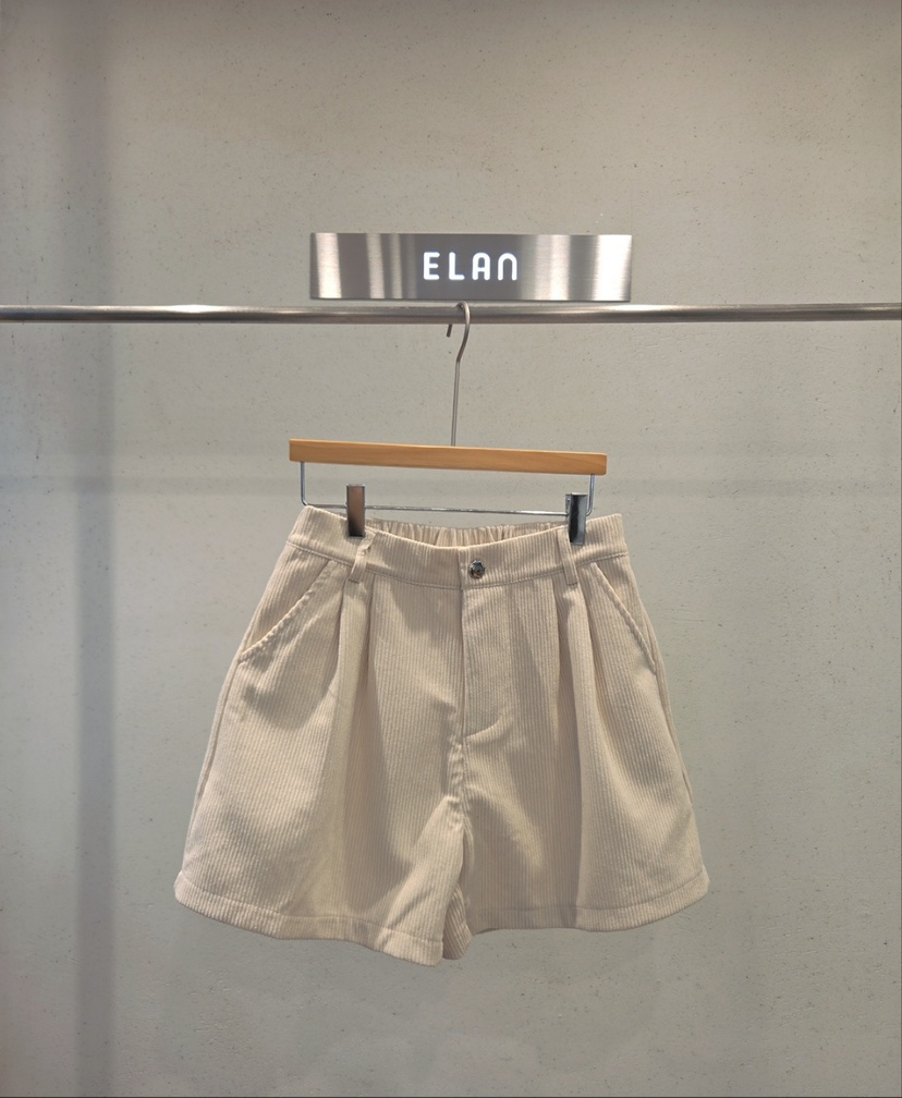 ELAN韓國代購女裝新款推薦人氣真品熱賣休閑時尚短褲燈芯絨ELAN短褲圖色1