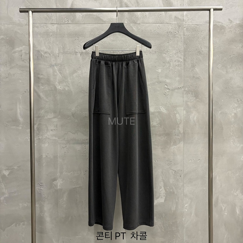 MUTE-P東大門實拍女裝新品熱賣推薦休閑真品時尚人氣休閑褲MUTE休閑褲圖色4墨色