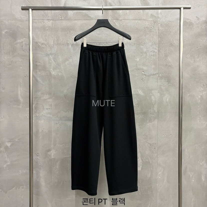 MUTE-P東大門實拍女裝新品熱賣推薦休閑真品時尚人氣休閑褲MUTE休閑褲圖色5黑色