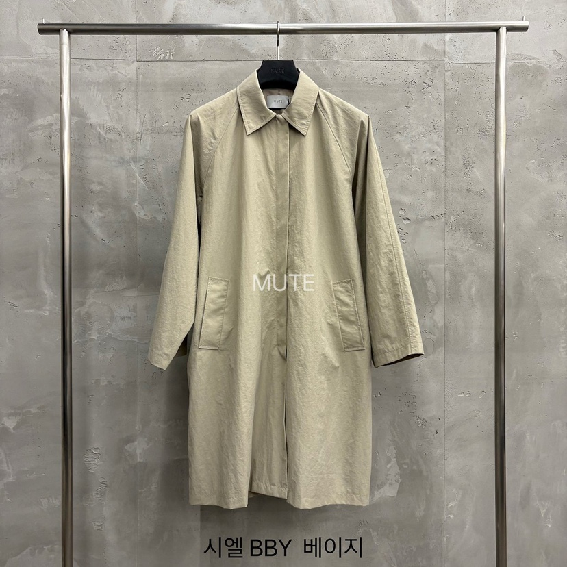 MUTE-P韓國直郵女裝新款真品人氣推薦休閑熱賣時尚長款風衣MUTE長款風衣圖色1