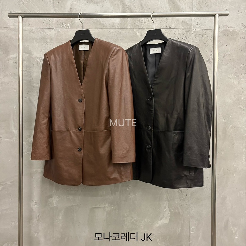 MUTE-P東大門代購女裝新品推薦時尚真品熱賣休閑皮衣皮革MUTE皮衣