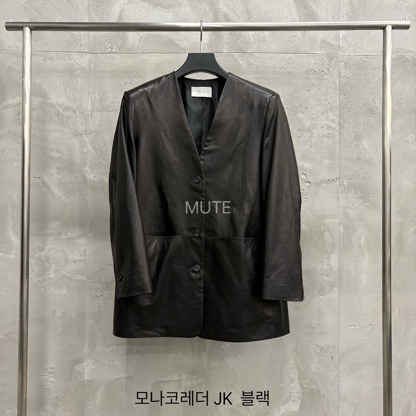 MUTE-P東大門代購女裝新品推薦時尚真品熱賣休閑皮衣皮革MUTE皮衣圖色2