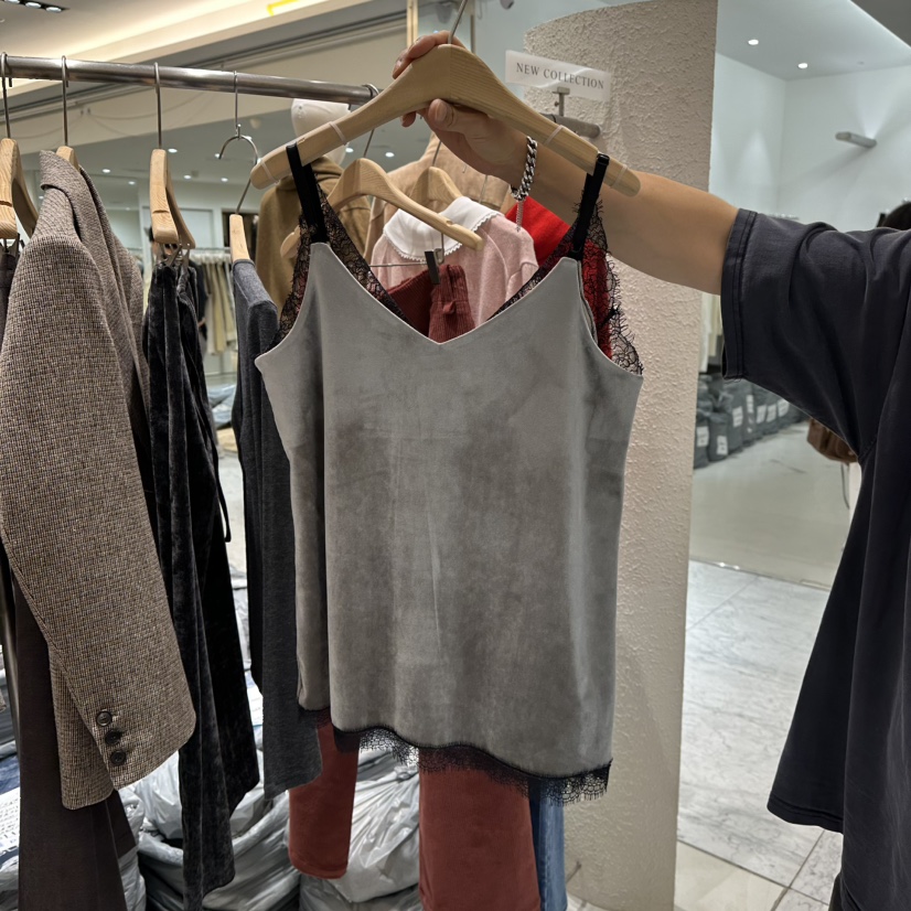 BLUEI-D/N SHARP韓國直郵女士新品休閑吊帶背心不含內搭Blue i-d/N SHARP吊帶/背心