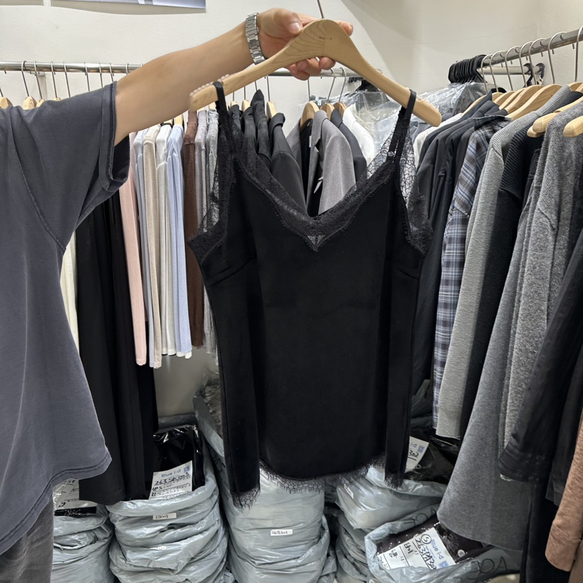 BLUEI-D/N SHARP韓國直郵女士新品休閑吊帶背心不含內搭Blue i-d/N SHARP吊帶/背心圖色3黑色
