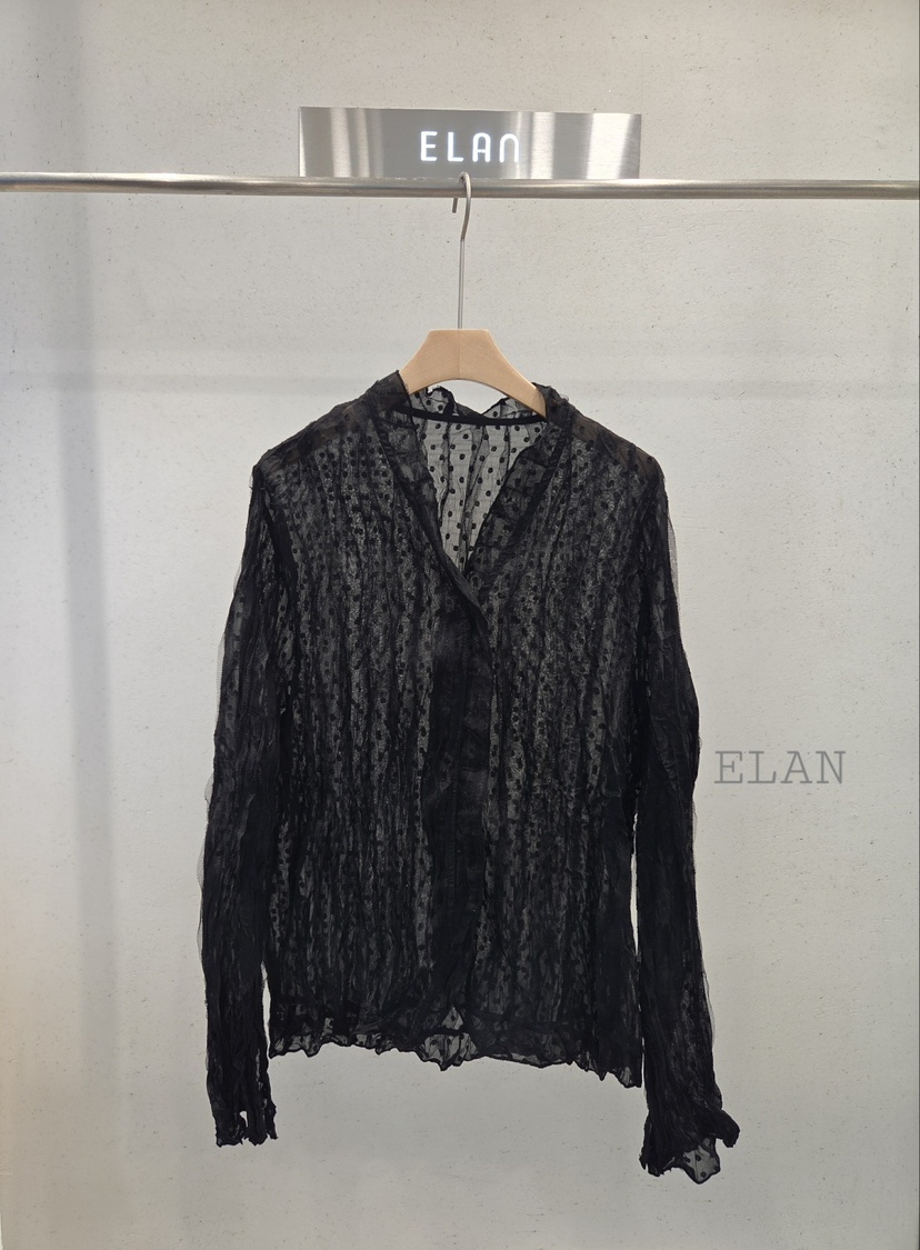 ELAN東大門實拍女裝新品推薦真品人氣時尚襯衫蕾絲衫蕾絲ELAN襯衫/蕾絲衫圖色2