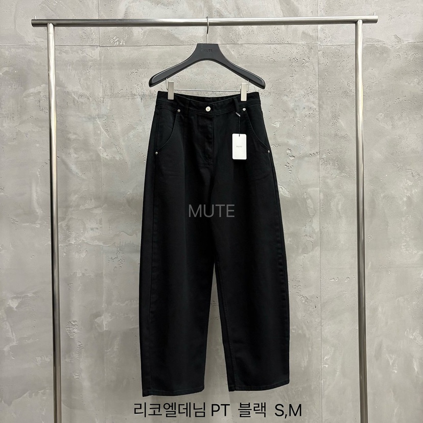 MUTE-P東大門實拍女裝新品人氣休閑真品推薦時尚熱賣休閑褲MUTE休閑褲圖色4黑色