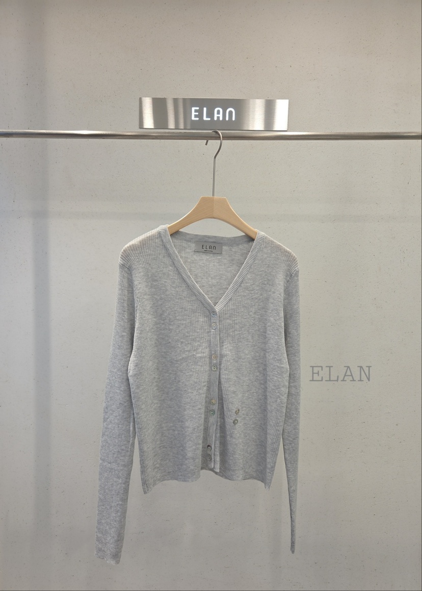 ELAN東大門代購女士新款人氣推薦真品熱賣針織衫開衫羅紋ELAN針織衫圖色2