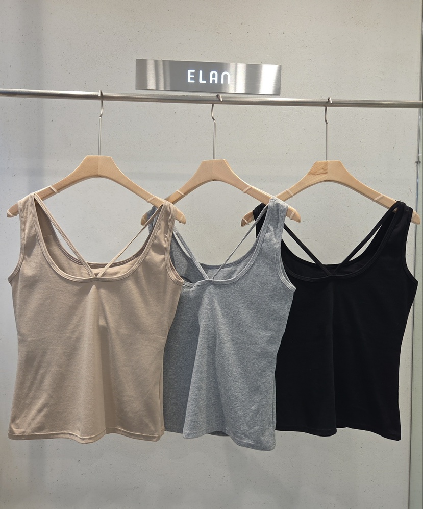 ELAN東大門實拍女士新款真品推薦人氣熱賣時尚吊帶背心無袖ELAN吊帶/背心