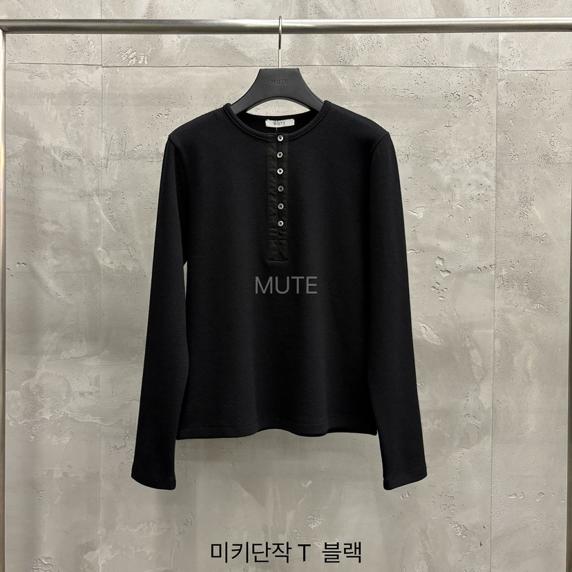 MUTE-P東大門實拍女士新款熱賣休閑推薦時尚長袖T恤米奇MUTE長袖T恤圖色4黑色