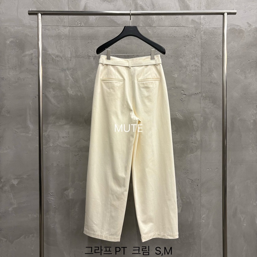 MUTE-P東大門實拍女裝新品時尚休閑推薦熱賣休閑褲含腰帶MUTE休閑褲