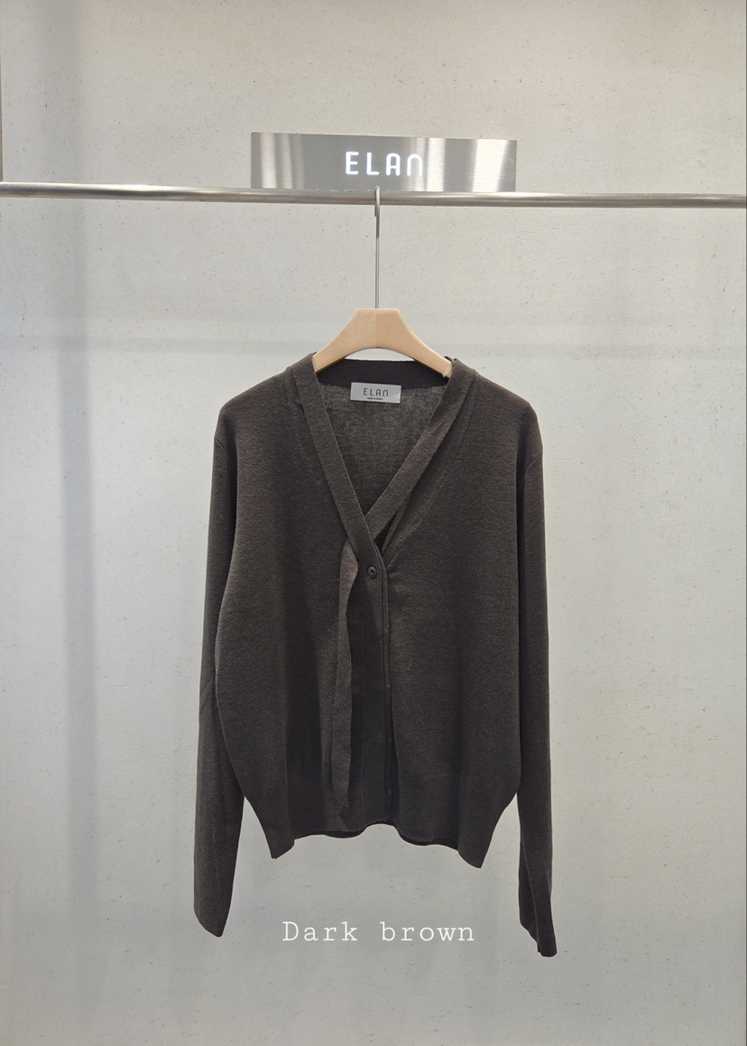 ELAN東大門實拍女士新款人氣熱賣時尚休閑推薦針織衫開襟衫ELAN針織衫圖色2
