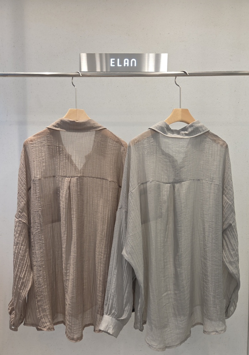 ELAN韓國直郵女裝新款真品人氣熱賣推薦時尚襯衫蕾絲衫褶皺ELAN襯衫/蕾絲衫