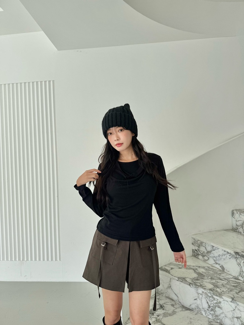 MARIGOLD韓國直郵女士新品休閑時尚真品熱賣推薦短褲口袋MARIGOLD短褲