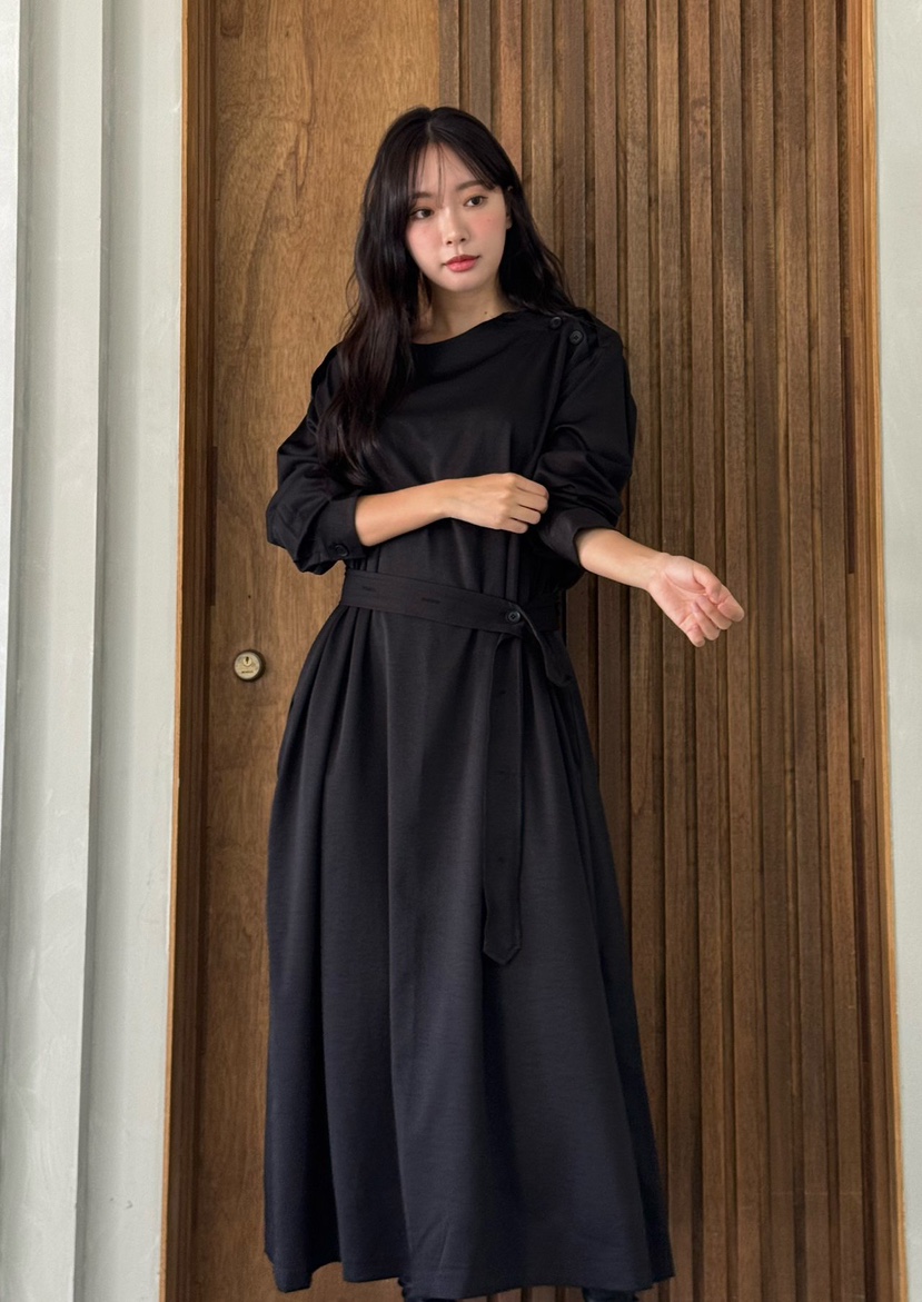 MARIGOLD韓國代購女士新款熱賣人氣時尚連衣裙含腰帶紐扣MARIGOLD連衣裙