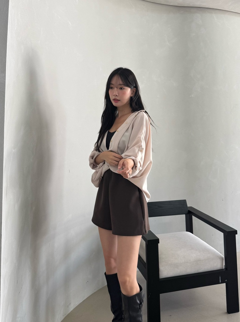 MARIGOLD韓國代購女裝新款推薦人氣真品熱賣襯衫蕾絲衫扭曲MARIGOLD襯衫/蕾絲衫