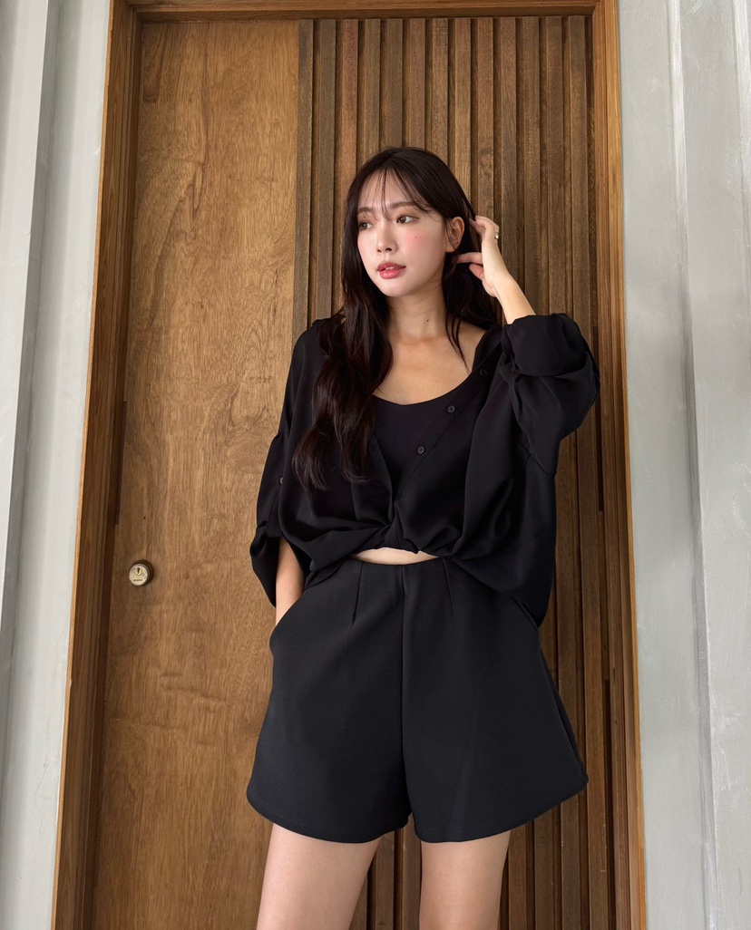 MARIGOLD韓國代購女裝新款推薦人氣真品熱賣襯衫蕾絲衫扭曲MARIGOLD襯衫/蕾絲衫