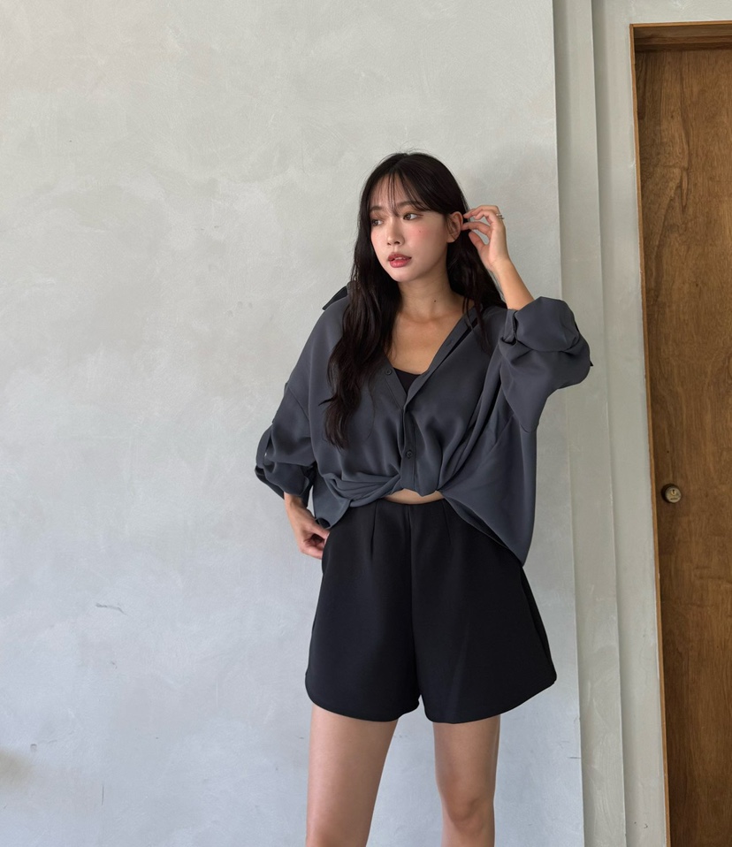 MARIGOLD韓國代購女裝新款推薦人氣真品熱賣襯衫蕾絲衫扭曲MARIGOLD襯衫/蕾絲衫