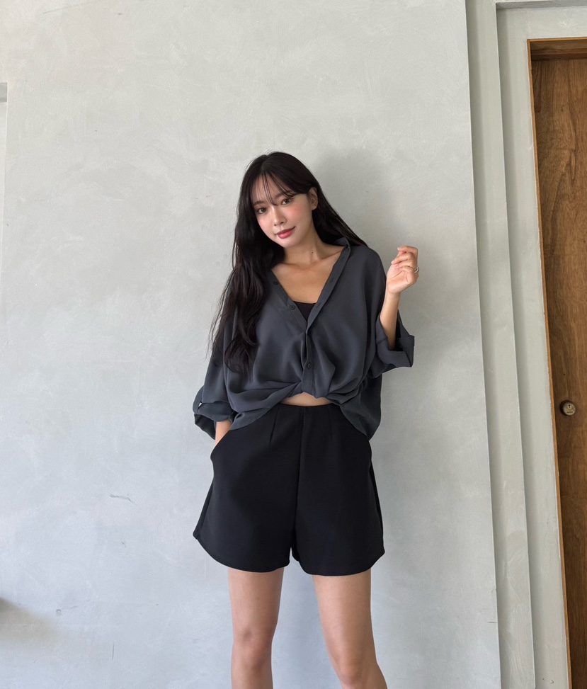 MARIGOLD韓國代購女裝新款推薦人氣真品熱賣襯衫蕾絲衫扭曲MARIGOLD襯衫/蕾絲衫