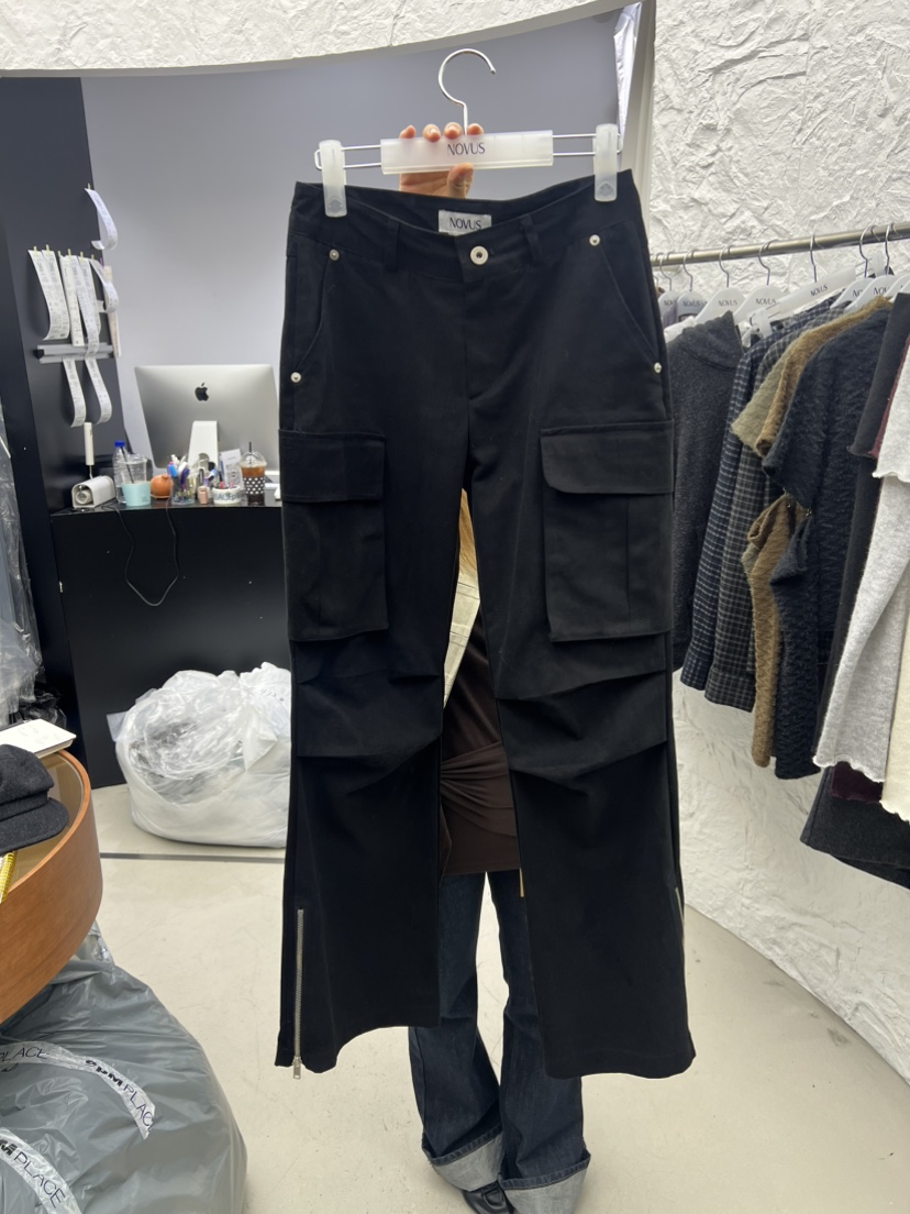 NOVUS韓國直郵女士新品熱賣休閑時尚推薦人氣休閑褲喇叭褲NOVUS休閑褲圖色1