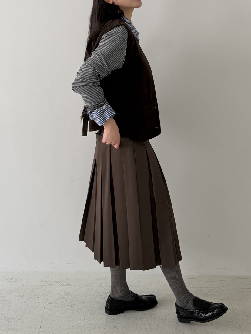 ARTE STUDIO/ATTENTION EDITORIAL東大門直郵女裝新款人氣半身裙中短裙不含腰帶褶裥ARTE STUDIO/ATTENTION EDITORIAL半身裙/中短裙