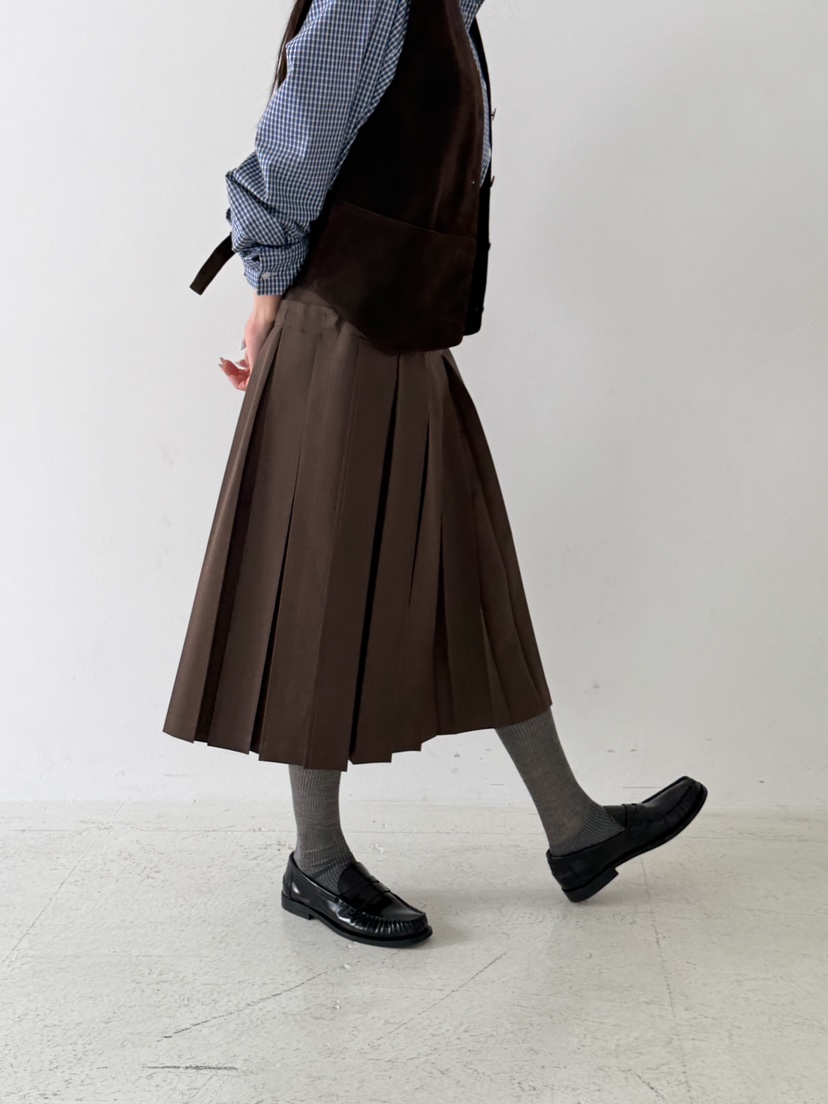 ARTE STUDIO/ATTENTION EDITORIAL東大門直郵女裝新款人氣半身裙中短裙不含腰帶褶裥ARTE STUDIO/ATTENTION EDITORIAL半身裙/中短裙
