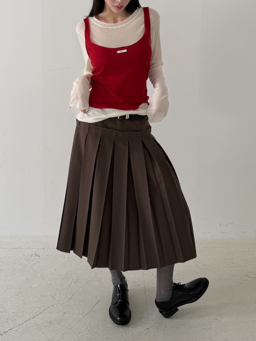 ARTE STUDIO/ATTENTION EDITORIAL東大門直郵女裝新款人氣半身裙中短裙不含腰帶褶裥ARTE STUDIO/ATTENTION EDITORIAL半身裙/中短裙