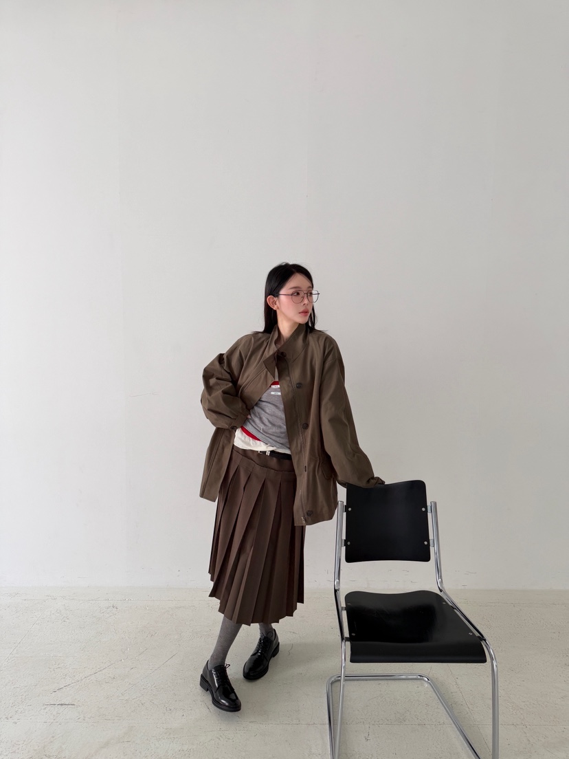 ARTE STUDIO/ATTENTION EDITORIAL東大門直郵女裝新款人氣半身裙中短裙不含腰帶褶裥ARTE STUDIO/ATTENTION EDITORIAL半身裙/中短裙