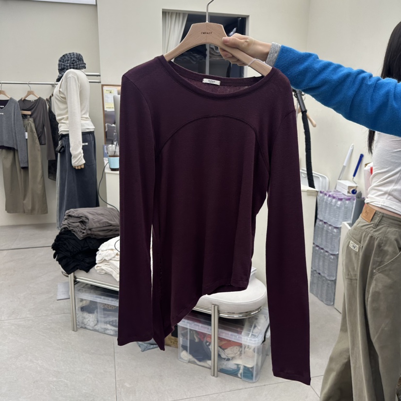 I MFACT韓國代購女裝新品真品人氣時尚休閑推薦熱賣長袖T恤I MFACT長袖T恤圖色2