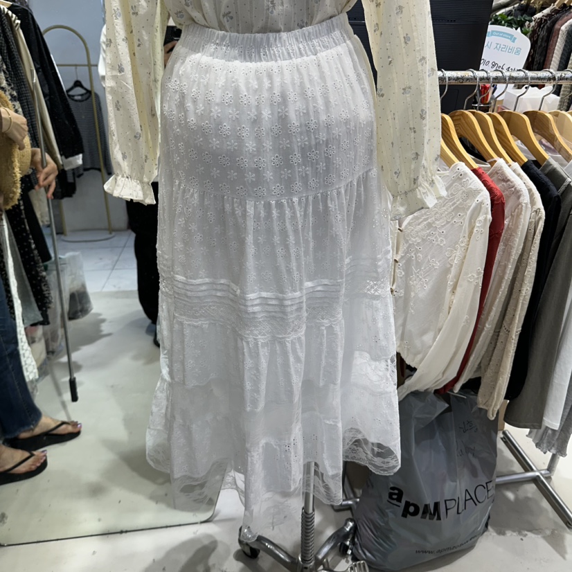 BIKINI韓國直郵女裝新品休閑時尚熱賣真品推薦人氣長裙孔眼BIKINI長裙